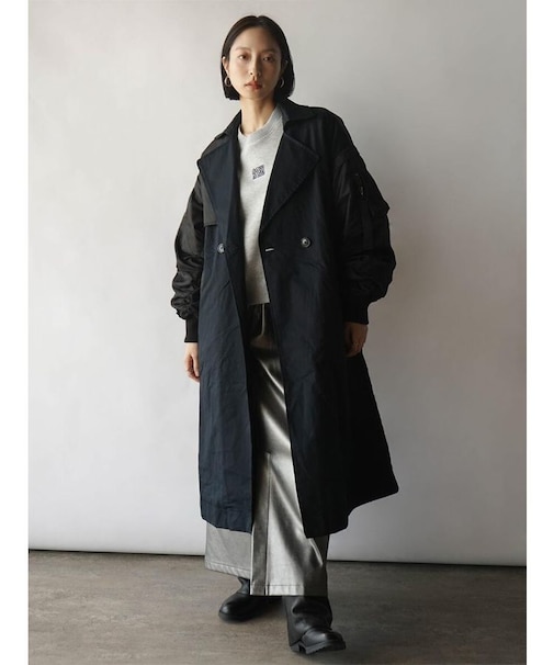MA-1スリーブトレンチコート