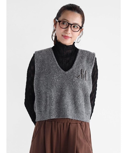 ZOY 刺繍ロゴ ベスト S ZOY｜ゾーイのベスト（ブランドロゴ）通販