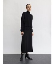 ニットベストレイヤード異素材ワンピース