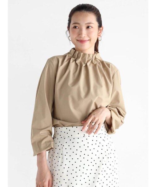 ギャザーカラーブラウス
