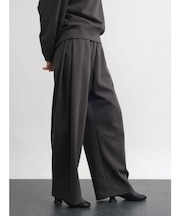 サイドタックストレッチワイドパンツ