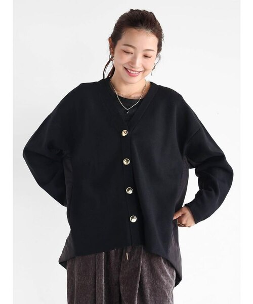 異素材ドッキングニットジャケット｜メドックの通販｜&mall（アンド