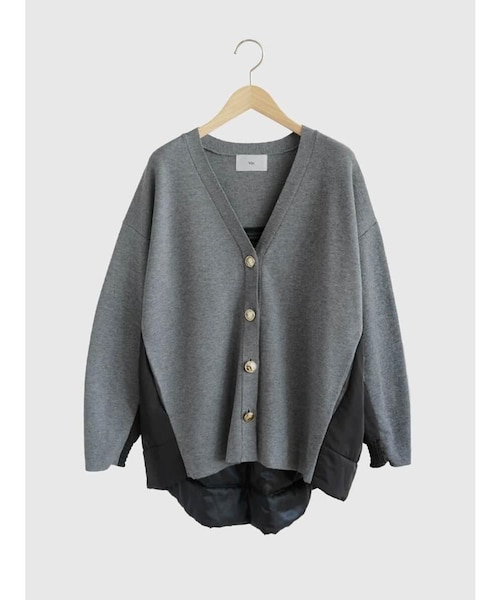 【新品タグ付き】モラビト リブニット ノーカラージャケット ドッキング 異素材 異素材ドッキングニットジャケット|メドックの通販|&mall