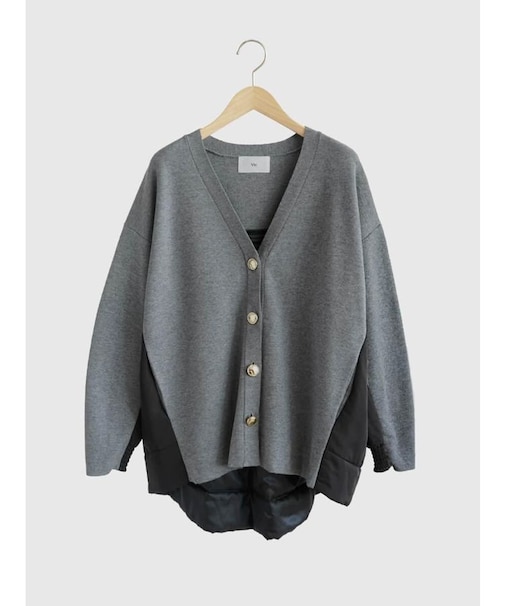 異素材ドッキングニットジャケット