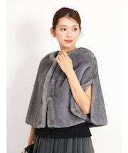 フェイクミンクケープ