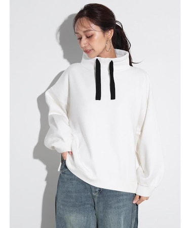 ボトルネックワイドニットプルオーバー