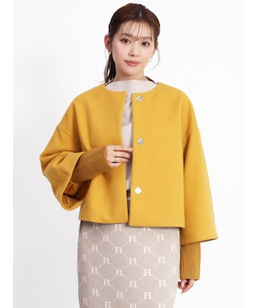 リブスリーブショートコート