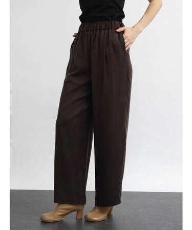 キュプラレーヨンサテンストレートパンツ