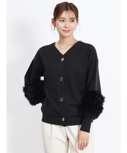 ラビットファースリーブ2wayニット