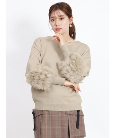 ラビットファースリーブ2wayニット