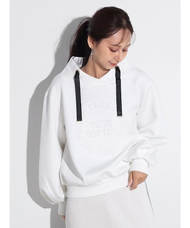 ダンボールエンボスロゴプルオーバー