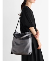 カウレザー2wayハンドルトートバッグ(gunmetal grey)