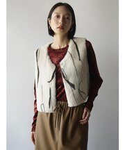 フェイクファー×スエードリバーシブルベスト