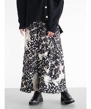 レオパードプリントフレアスカート