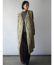 フェイクファー×スエードリバーシブルロングベスト