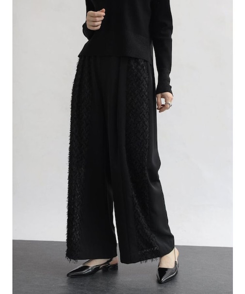 カットジャガードドッキングパンツ