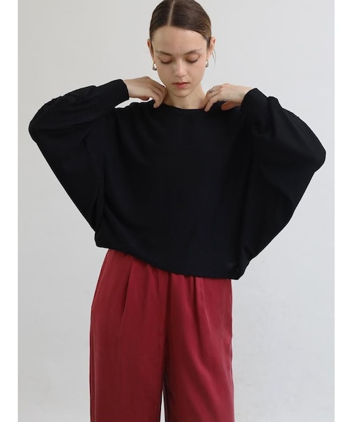 リボンモチーフ刺繍ニットPO