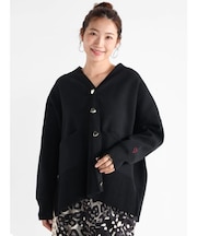 ニュアンスハートボタンカーディガン