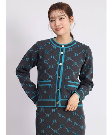 モノグラムニットカーディガン