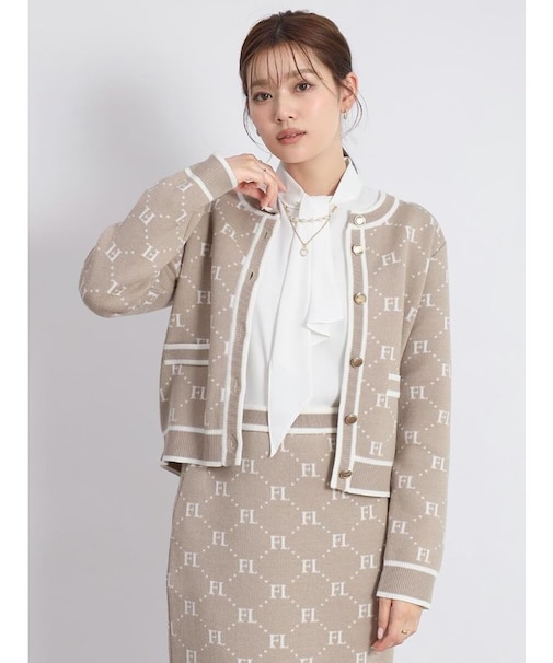 モノグラムニットカーディガン