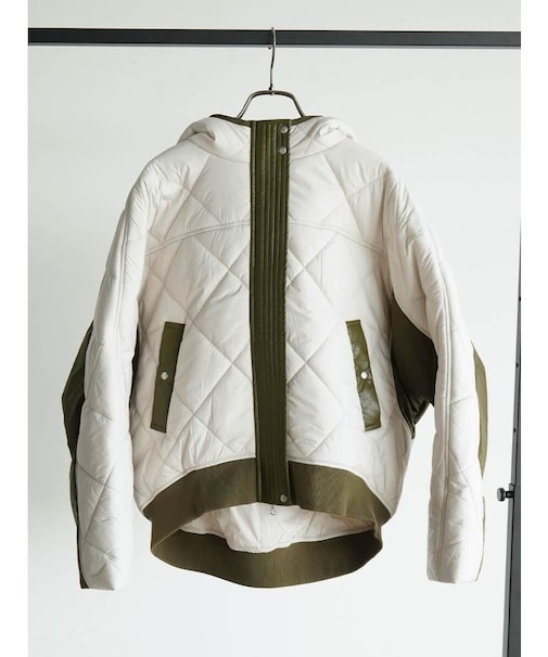 フーディーキルティングジャケット