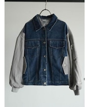 デニムドッキングMA-1ジャケット