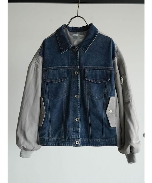 デニムドッキングMA-1ジャケット