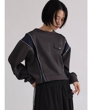 MA-1ライク ジップラインプルオーバー