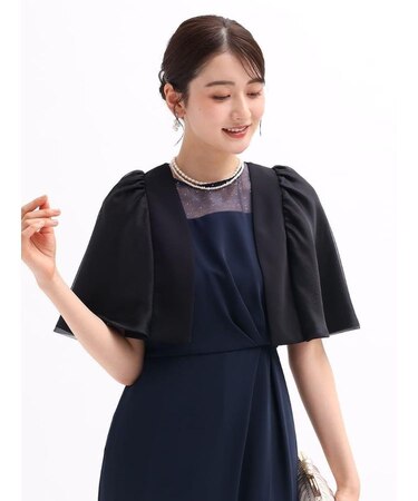 パフスリーブノーカラージャケット