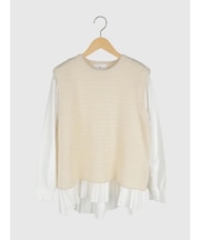 プリーツブラウス×ベストセット