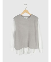 プリーツブラウス×ベストセット