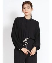 ドレープタイレイヤードブラウス