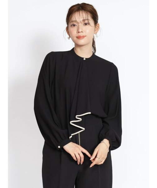 ドレープタイレイヤードブラウス