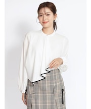 ドレープタイレイヤードブラウス