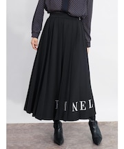 刺繍ロゴプリーツスカート