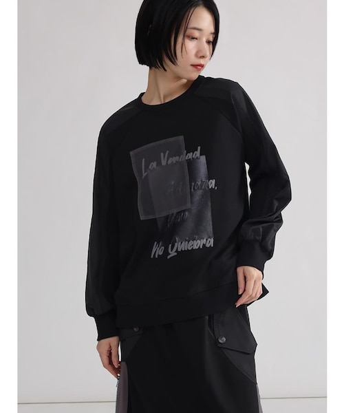 8/10限定セール　★新品タグ付★今期ナゴンスタンス　異素材ミックスプルオーバー 異素材ミックスロゴプルオーバー｜メドックの通販｜&mall