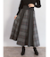 グレンチェックフレアスカート