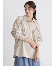 コーデュロイダブルタックシャツ