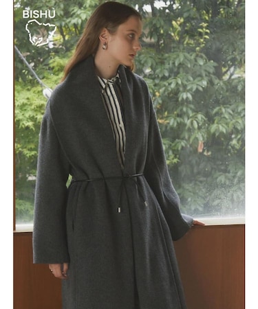 【尾州】Double beaver Long Gown Coat