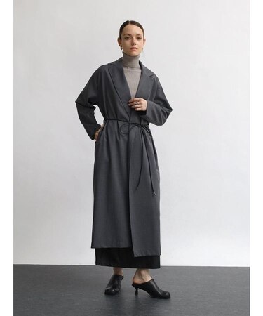 梳毛ギャバジンロングガウン