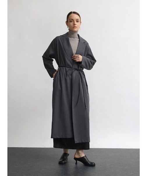 梳毛ギャバジンロングガウン