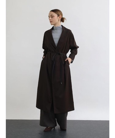 梳毛ギャバジンロングガウン