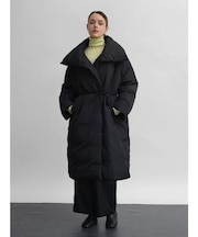 コード付きダウンミドルコート