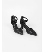 セパレートデザインストラップパンプス(Black)