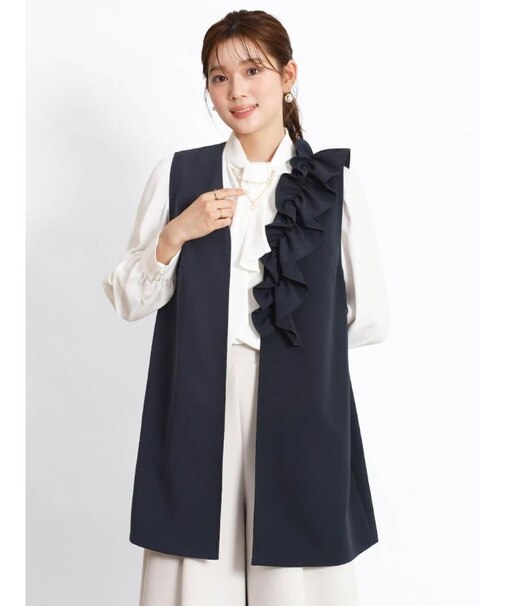 アシメラッフルフリルジレ