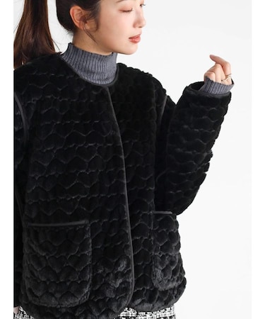 リバーシブルハートキルティングジャケット