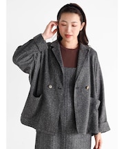 ツイードテーラードジャケット