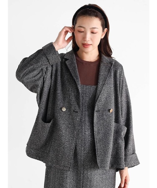 ツイードテーラードジャケット