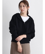 ジップアップニットフーディー