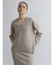 【新潟】パイル地リバーシブルニットVネックPO